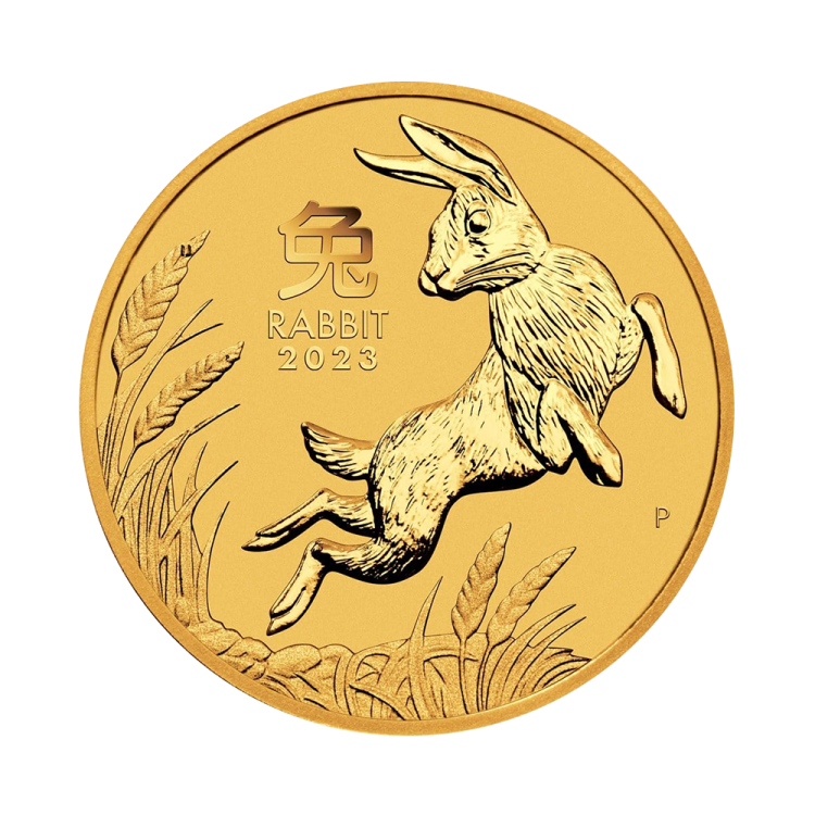 1 oz Lunar Gouden Munt 2023 voorkant