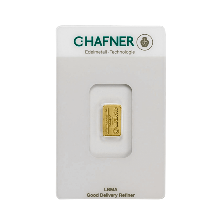 1g C. Hafner Lingote de Oro front