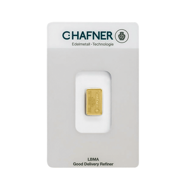 2g C. Hafner Gold Bar front