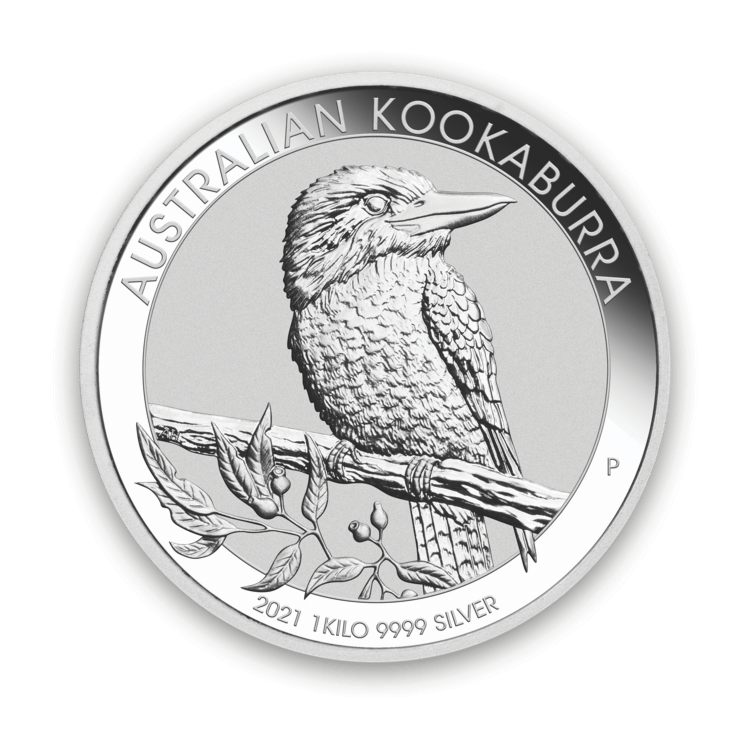 1 kilo Kookaburra Silbermünze 2021 front