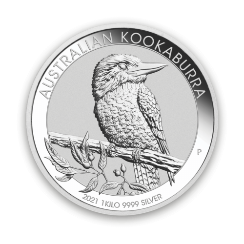 Thumbnail 1 kg Kookaburra 2021 zilver