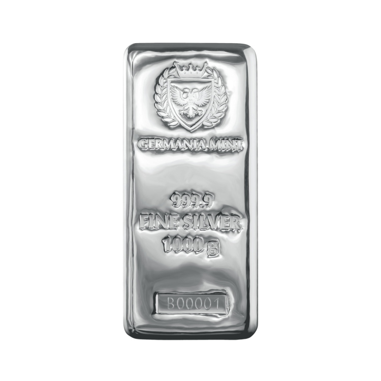 1 kilo Germania Mint Silver Bar front