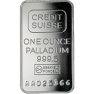 1 oz Credit Suisse Palladium Baar front