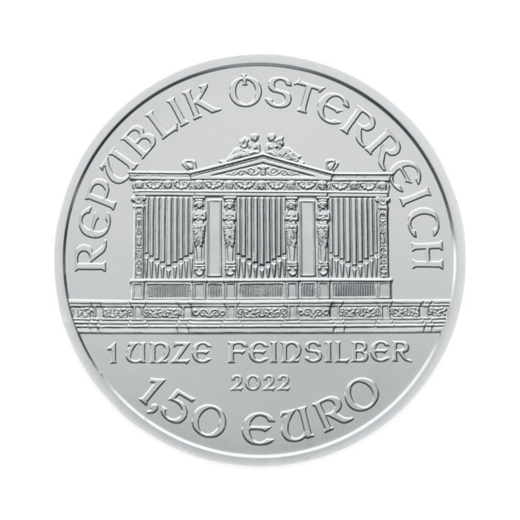 1 oz Philharmoniker Silbermünze 2024 back