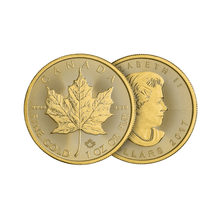 Design 1 troy ounce gold Maple Leaf coin