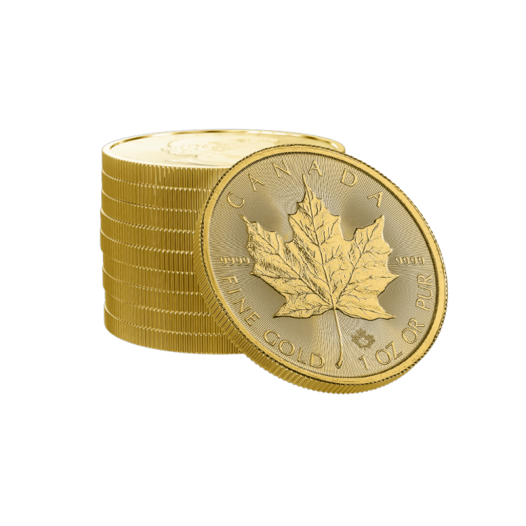 1 troy ounce gold Maple Leaf coin