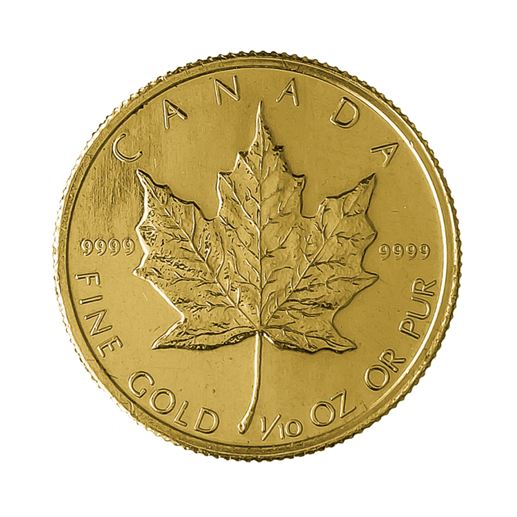 1/10 oz Maple Leaf Goldmünze Verschiedene Jahre angle 1