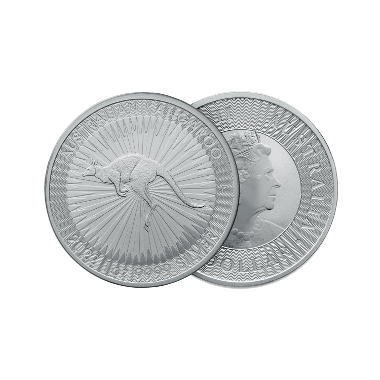 1 oz Kangaroo Plata Años Diversions angle 1