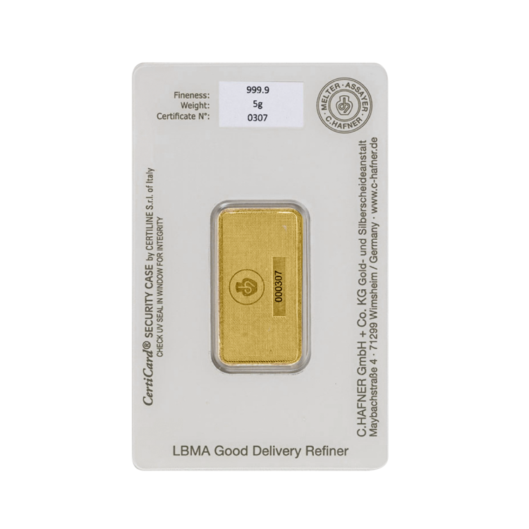 5g C. Hafner Gold Bar back