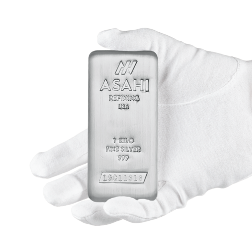 Thumbnail 1 Kilogram silver bar VAT-free Asahi (storage in Switzerland) angle 2