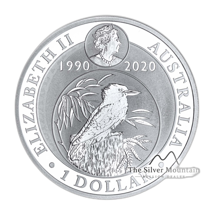 1 oz Kookaburra Silver Coin 2020 angle 1