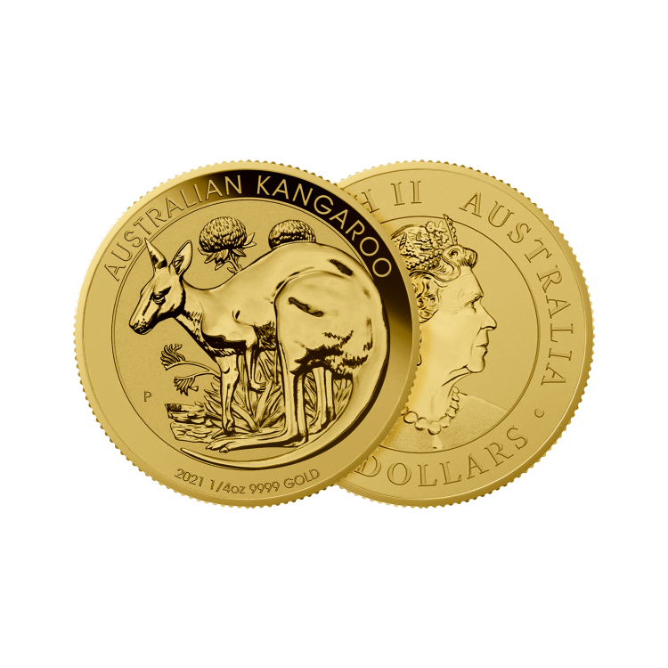 1/2 oz Kangaroo Gold Coin 2021 angle 1