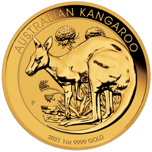 Thumbnail 1 oz Kangaroo Gold Coin 2021 back