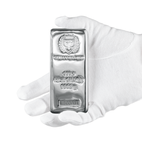 Thumbnail 1 kilo Germania Mint Silver Bar angle 4