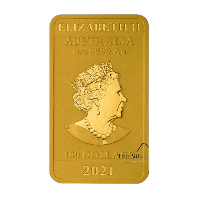 1 oz Perth Mint Gold Bar 2021 back