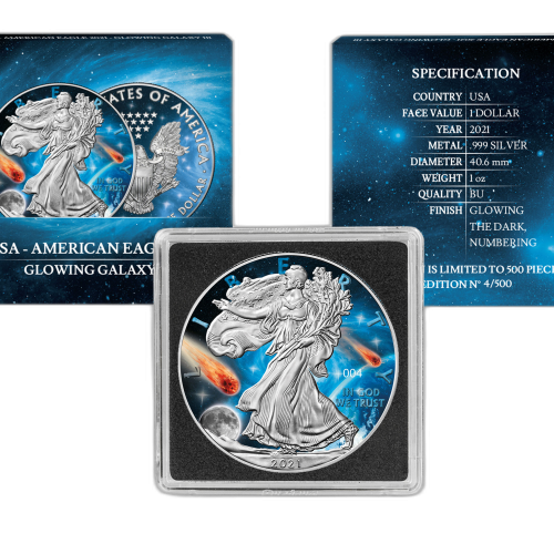 Thumbnail 1 oz American Eagle Silver Coin 2021 back