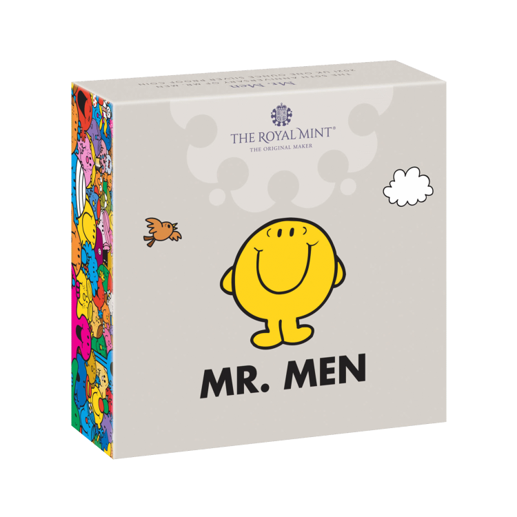 1 troy ounce silver coin Mr. Men little Miss-Mr. Happy 50th Anniversary 2021 angle 4