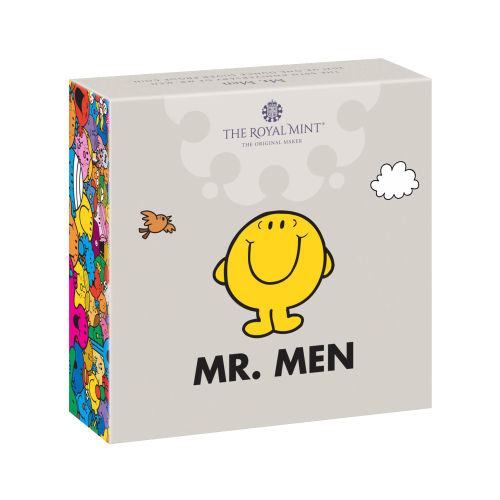 Thumbnail 1 troy ounce silver coin Mr. Men little Miss-Mr. Happy 50th Anniversary 2021 angle 4