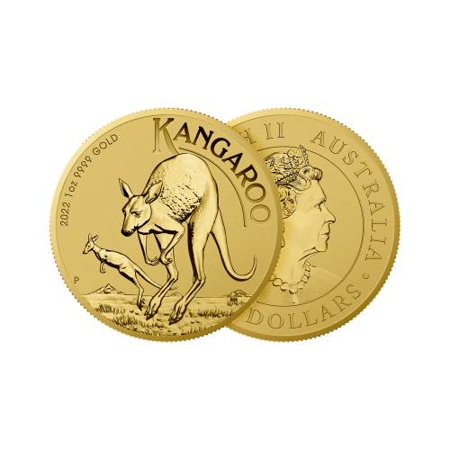 Thumbnail 1 oz Kangaroo Gold Coin 2022 angle 1