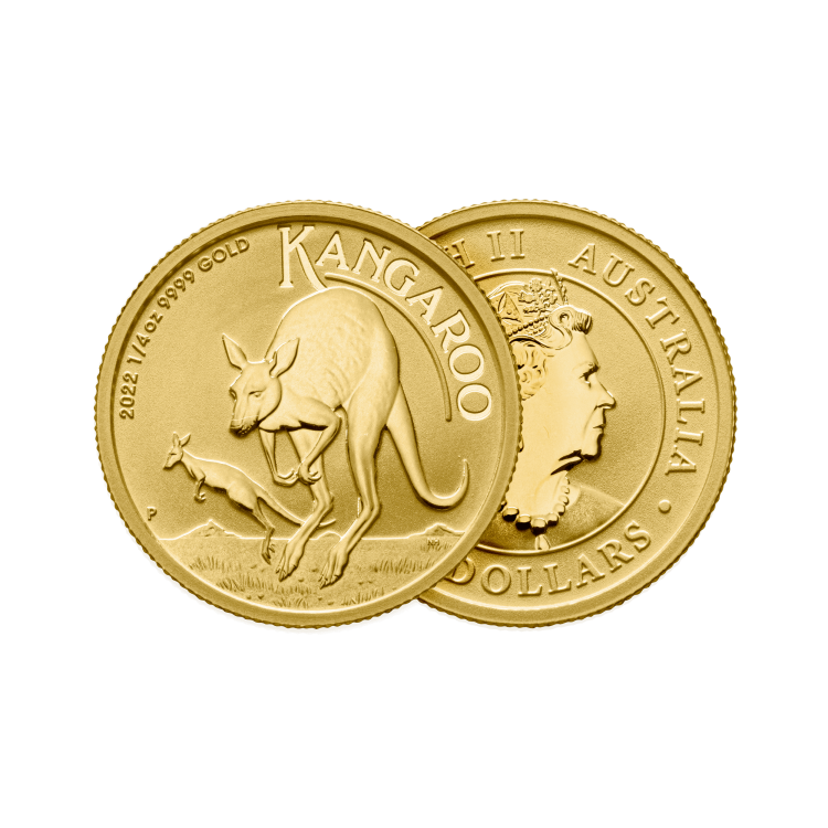 1/4 troy ounce gold Kangaroo coin 2022