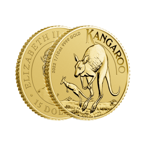 Thumbnail 1/10 oz Kangaroo Gold Coin 2022 angle 3