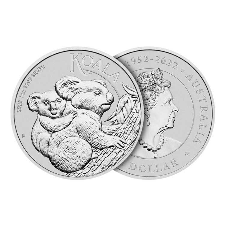 1 oz Koala Silver Coin 2023 angle 1