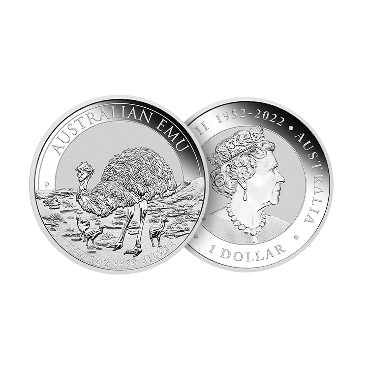 1 oz Emoe Silver Coin 2023 angle 1