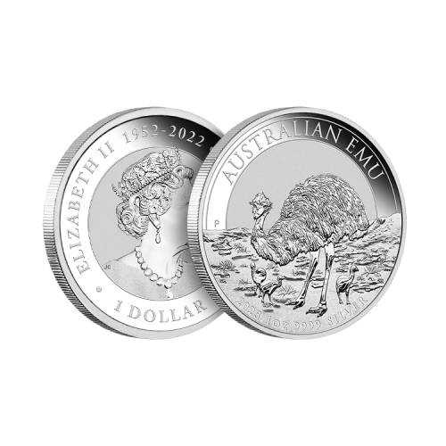 Thumbnail 1 oz Emoe Silver Coin 2023 angle 2