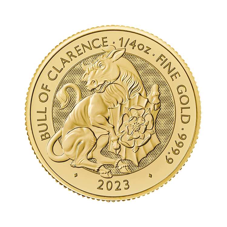 1/4 oz Tudor Beasts Gold Coin 2023 front