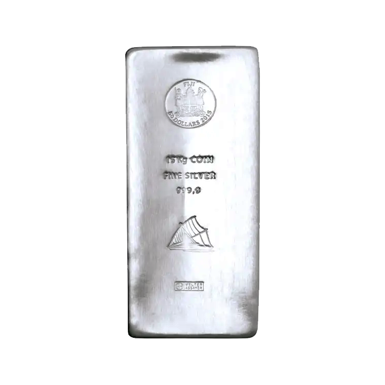 15 kilo Heraeus Silver Bar front