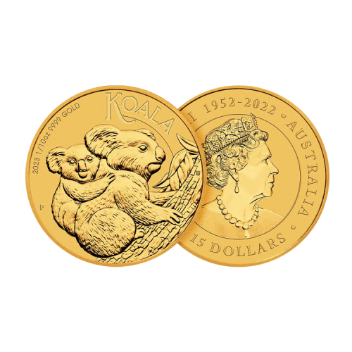 Thumbnail 1/10 troy ounce gold Koala coin 2023 angle 1