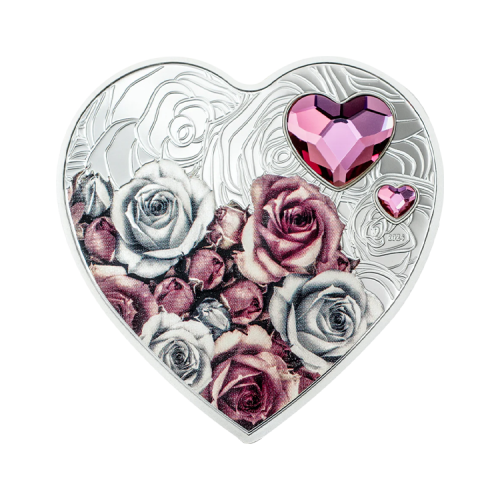 Thumbnail 20 gram silver coin Brilliant Love - Roses 2024 front