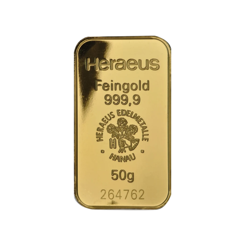 Thumbnail 50g Gold Bar Mixed Years front