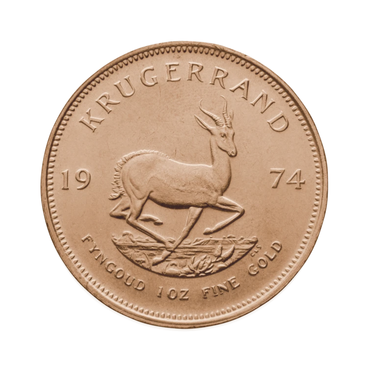 Obverse 1 troy ounce gold Krugerrand coin