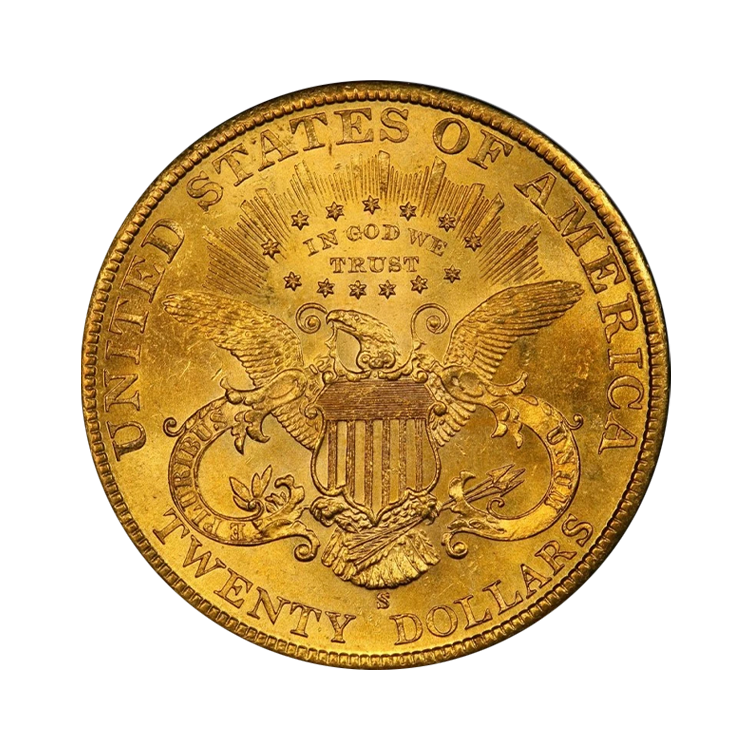 Double Eagle Gold Coin Mixed Years (Coronet Head) back