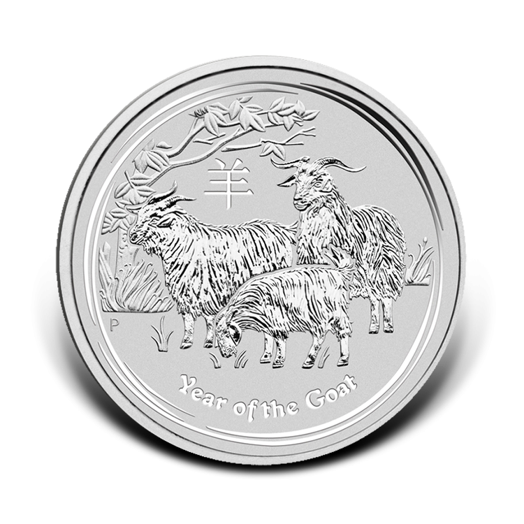 1 oz Lunar Plata 2015 front