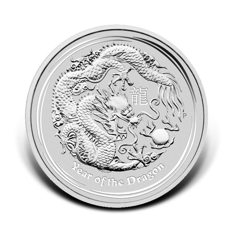 1 oz Lunar Silver Coin 2012 front