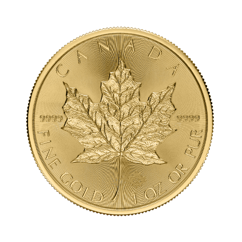 Thumbnail 1 troy ounce gouden Maple Leaf munt voorkant