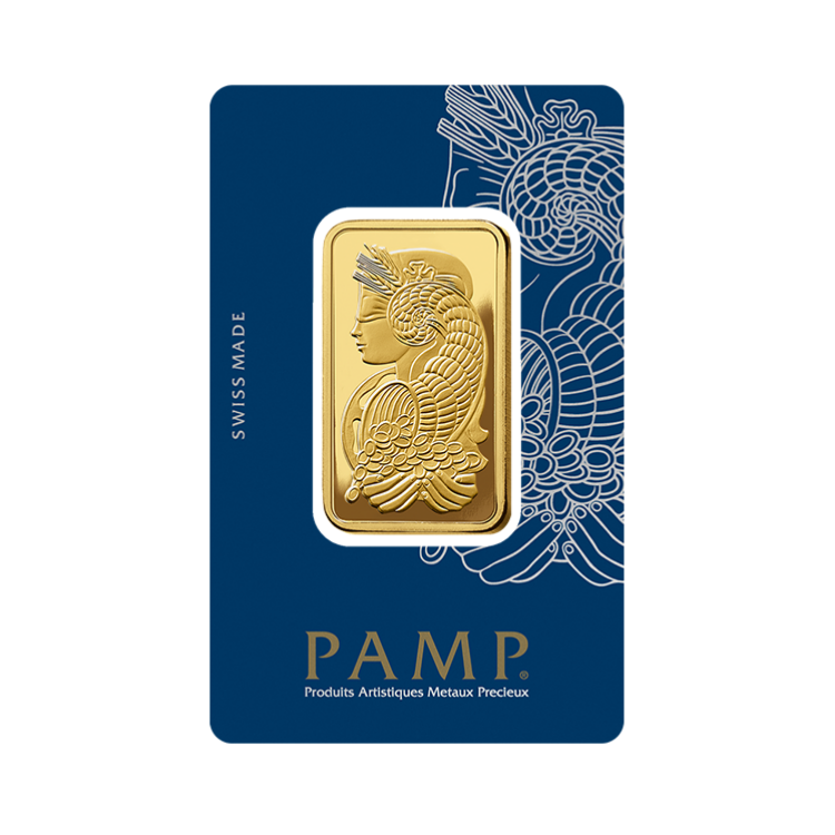 1 oz Pamp Suisse Goudbaar voorkant