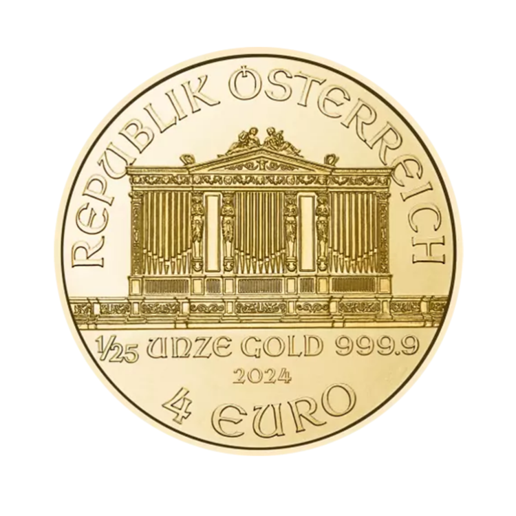 1/25 oz Philharmoniker Or Plusieurs Années back