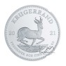 Obverse 2 oz silver Krugerrand 2021