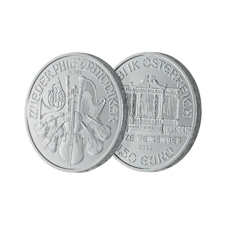 1 oz Philharmoniker Silbermünze Verschiedene Jahre angle 1