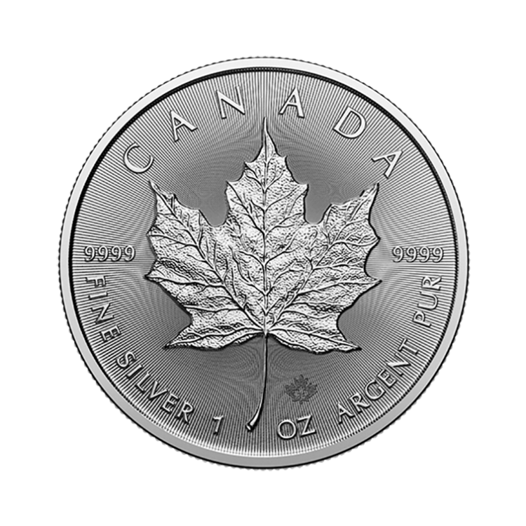 Maple Leaf 1 troy ounce silver coin obverse