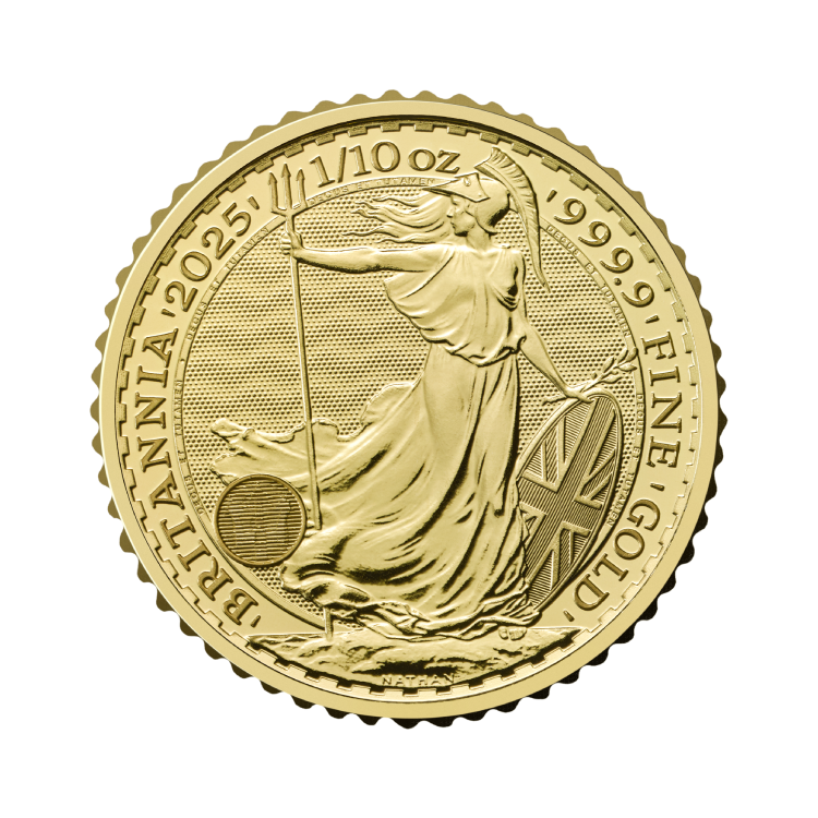 1/10 oz Britannia Oro 2025 front