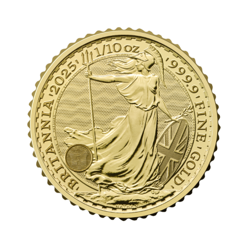 Thumbnail 1/10 oz Britannia Oro 2025 front