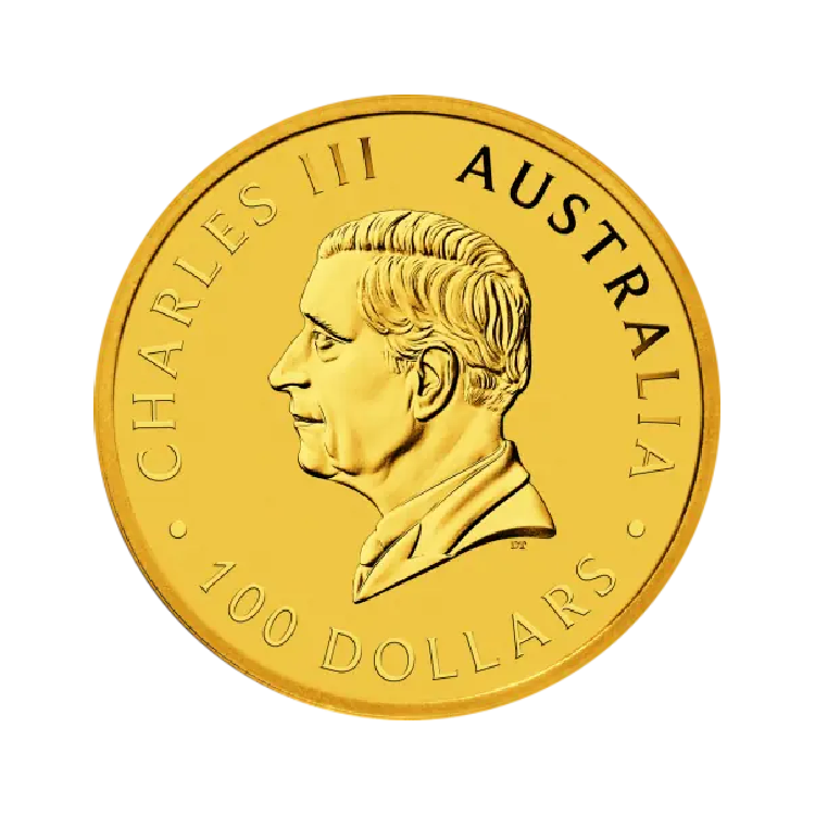 Reverse gold Kangaroo coin