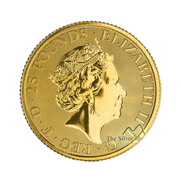 1/4 oz Queens Beasts Gold Coin 2020 back