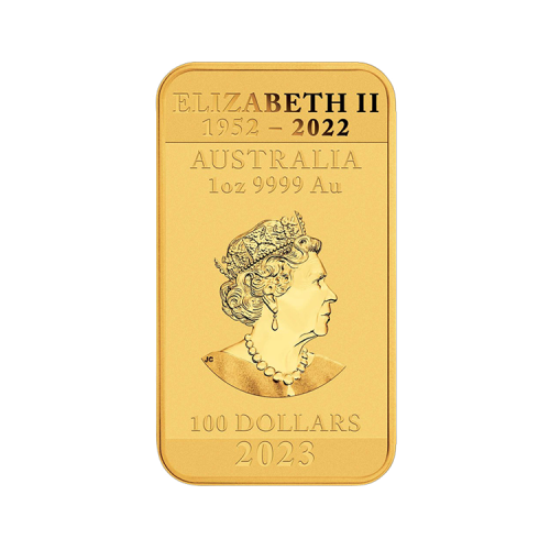 Thumbnail 1 oz Perth Mint Gold Bar 2023 back