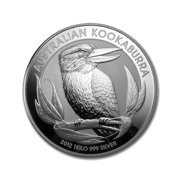 1 kilo Kookaburra Zilveren Munt 2012 voorkant