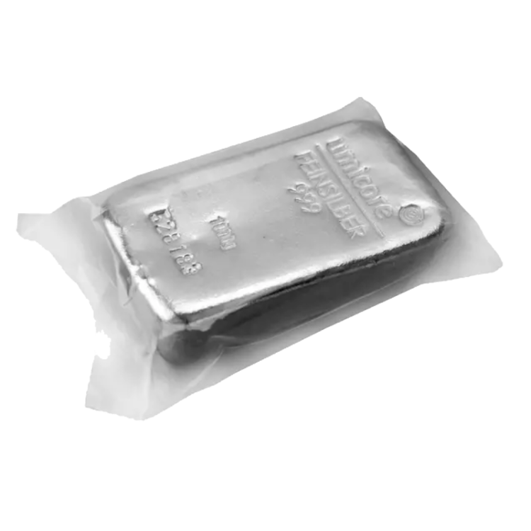 1 kilo Umicore Silver Bar back